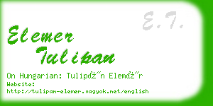 elemer tulipan business card